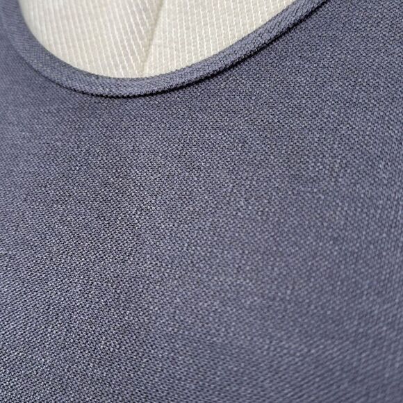 Eileen Fisher Jersey Viscose Scoop Neck Tank Shift Dress Dark Grey‎ M - Picture 6 of 12